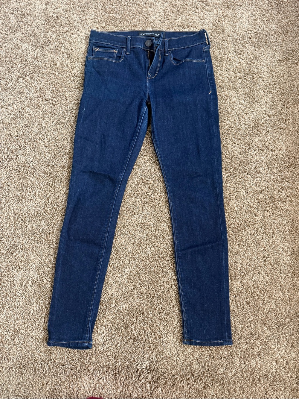 Express Women's Dark Indigo High-Rise Skinny Jeans